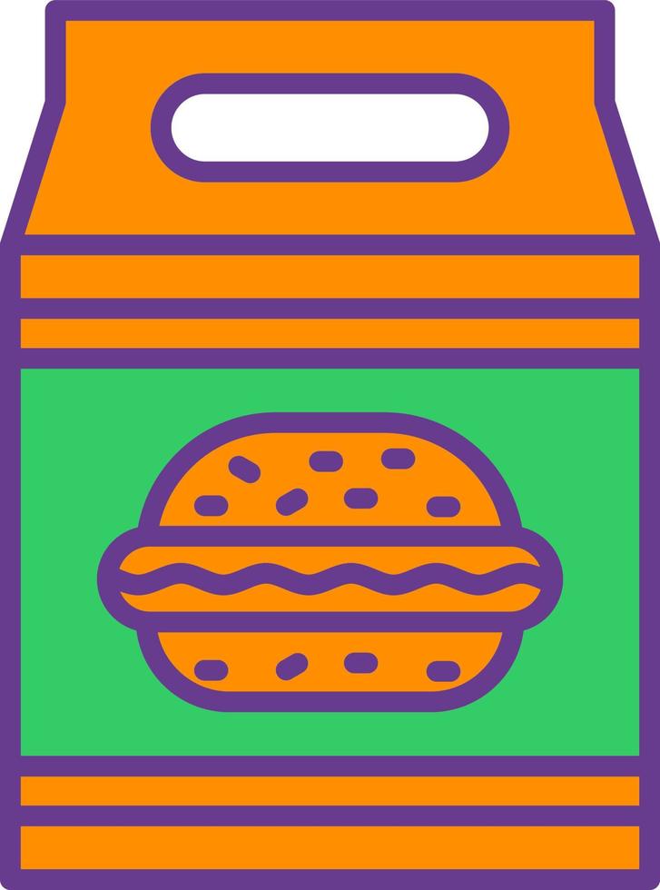 diseño de icono creativo de bolsa de almuerzo vector