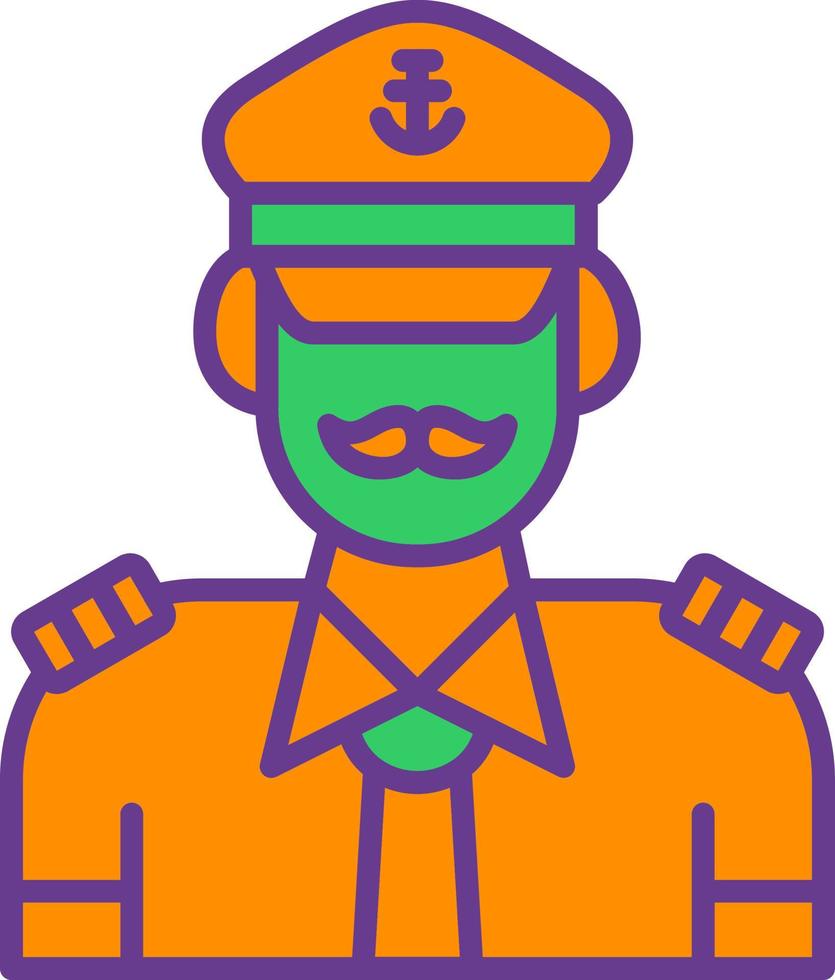 diseño de icono creativo capitán vector