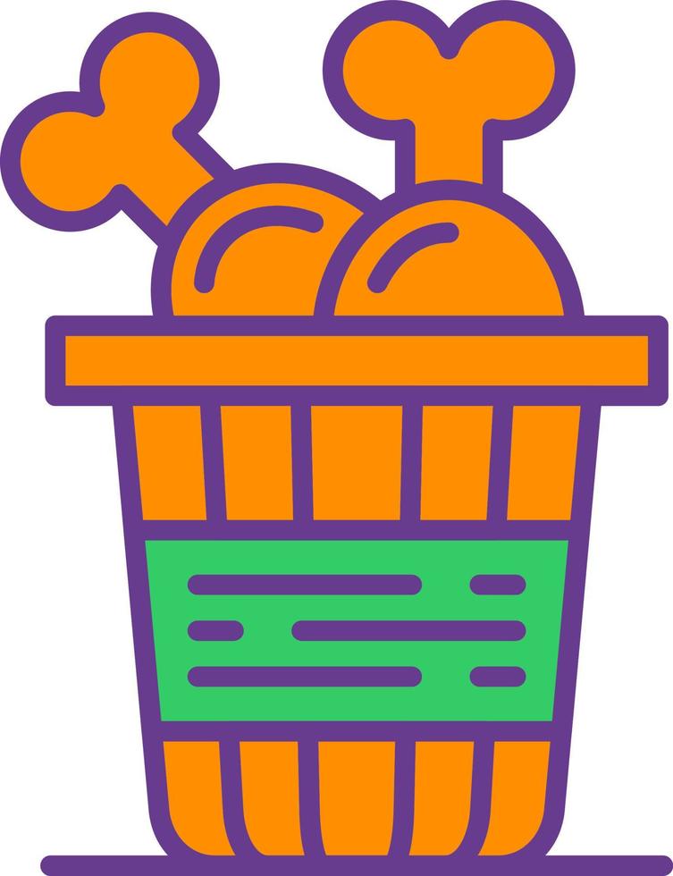 Fried Chicken Creative Icon Design vector
