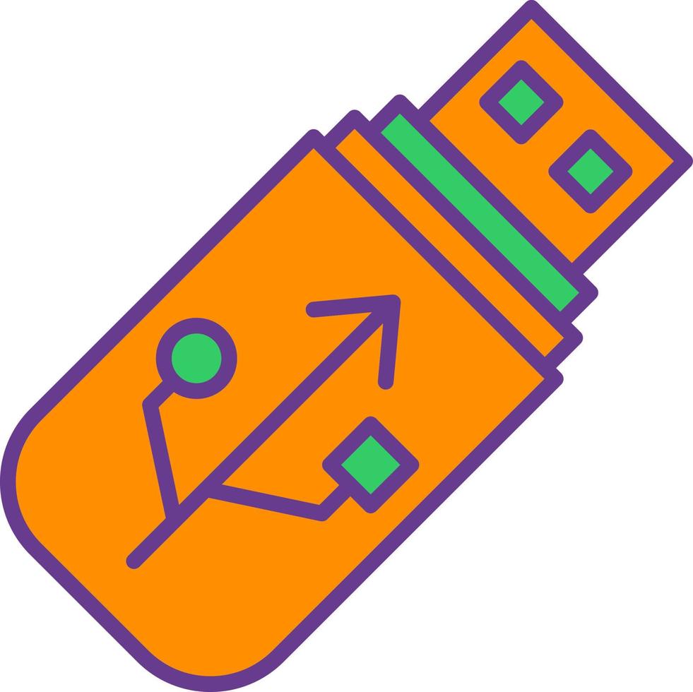 Pen Drive Creative Icon Design vector