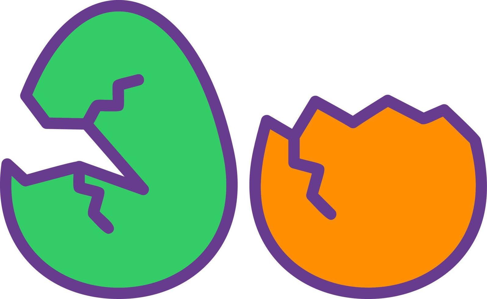 Broken Eggs Creative Icon Design vector