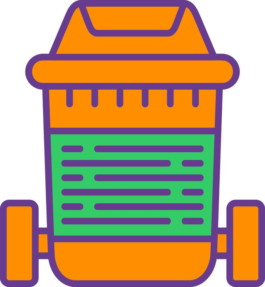 Trash Bin Creative Icon Design vector