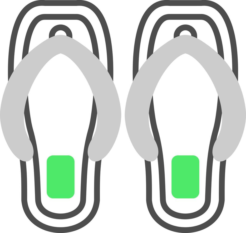 diseño de icono creativo de chanclas vector