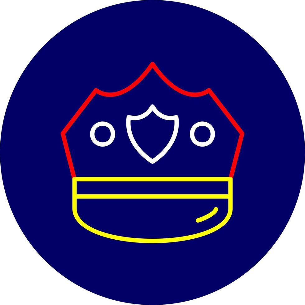 diseño de icono creativo de gorra de policía vector