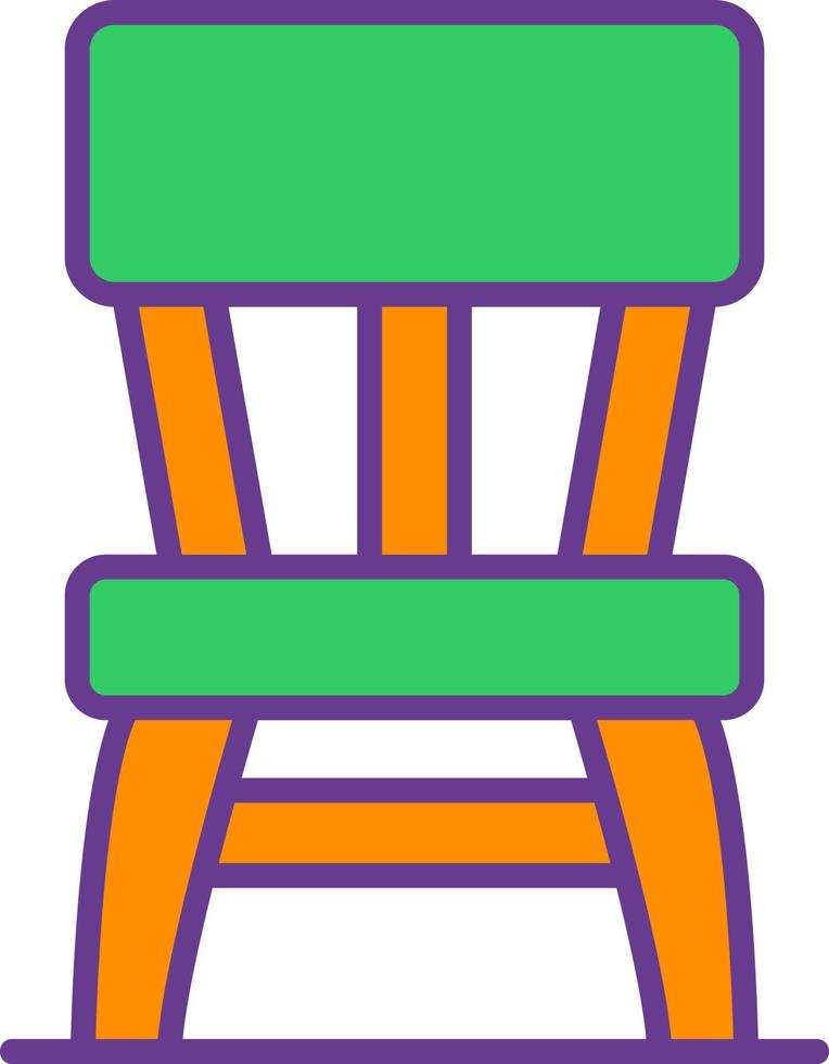 Wooden Chair Creative Icon Design vector