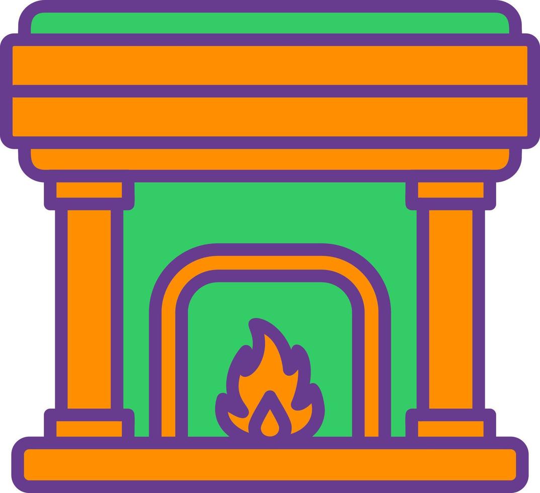 Fireplace Creative Icon Design vector