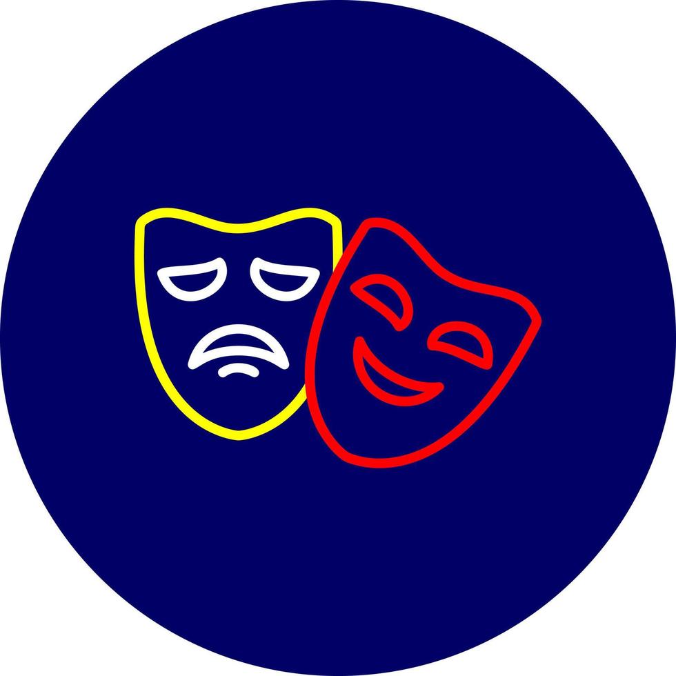 diseño de icono creativo de máscaras de teatro vector