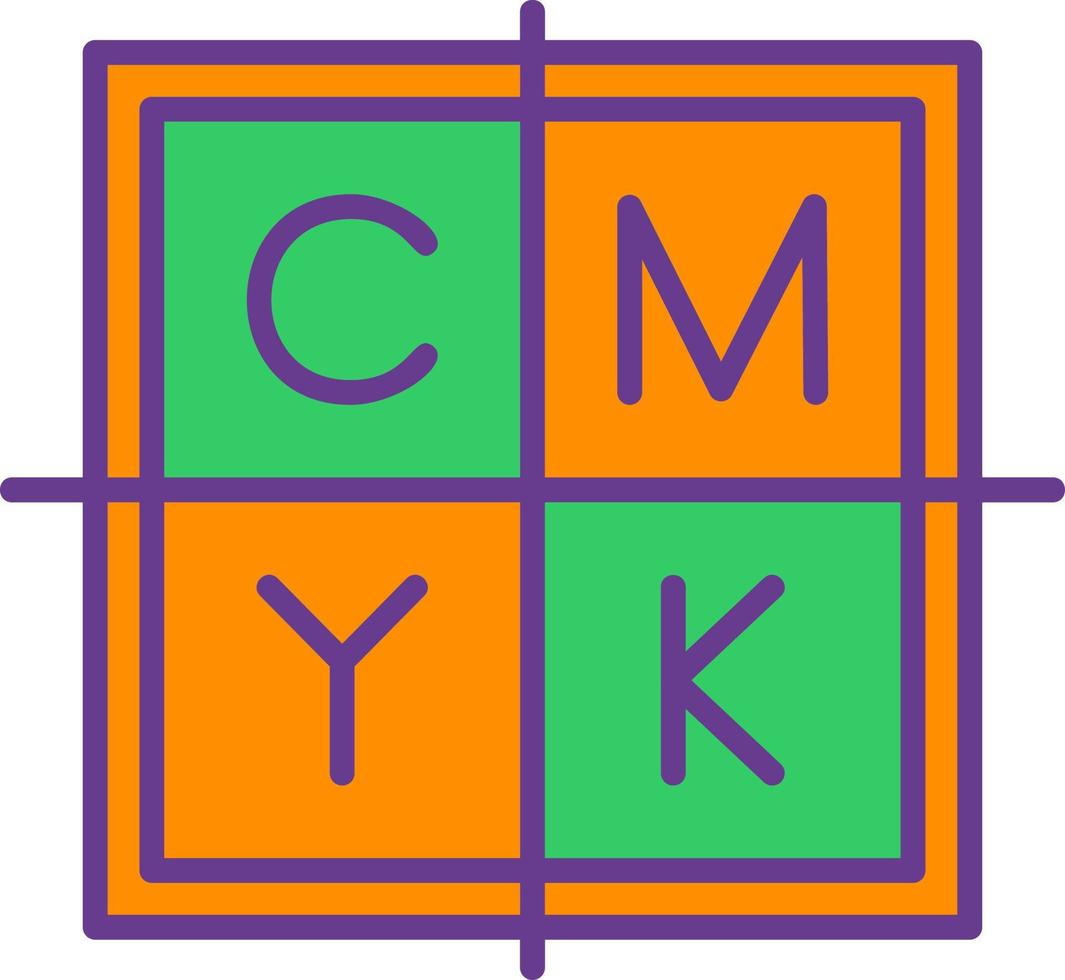 diseño de icono creativo cmyk vector