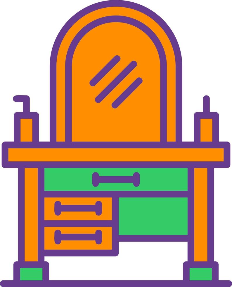 diseño de icono creativo de tocador vector