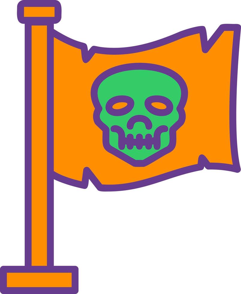 diseño de icono creativo de bandera de piratas vector