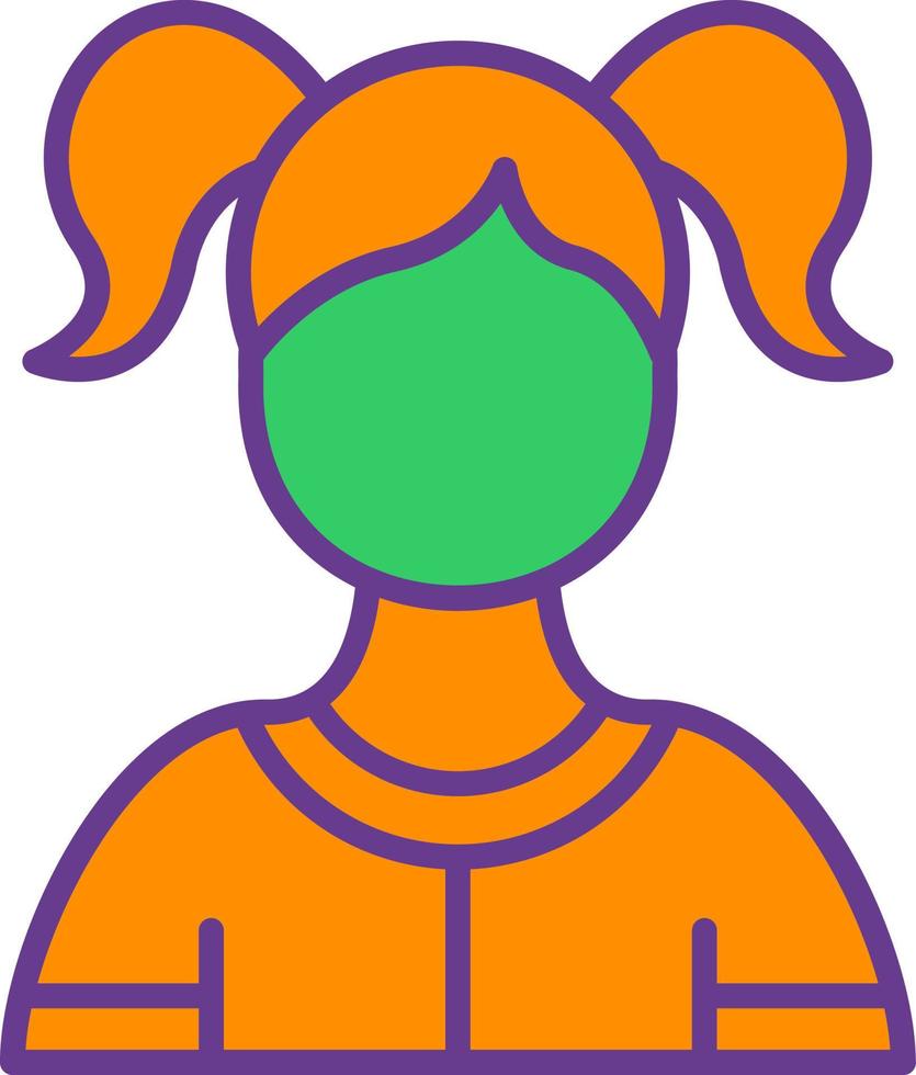 Girl Creative Icon Design vector