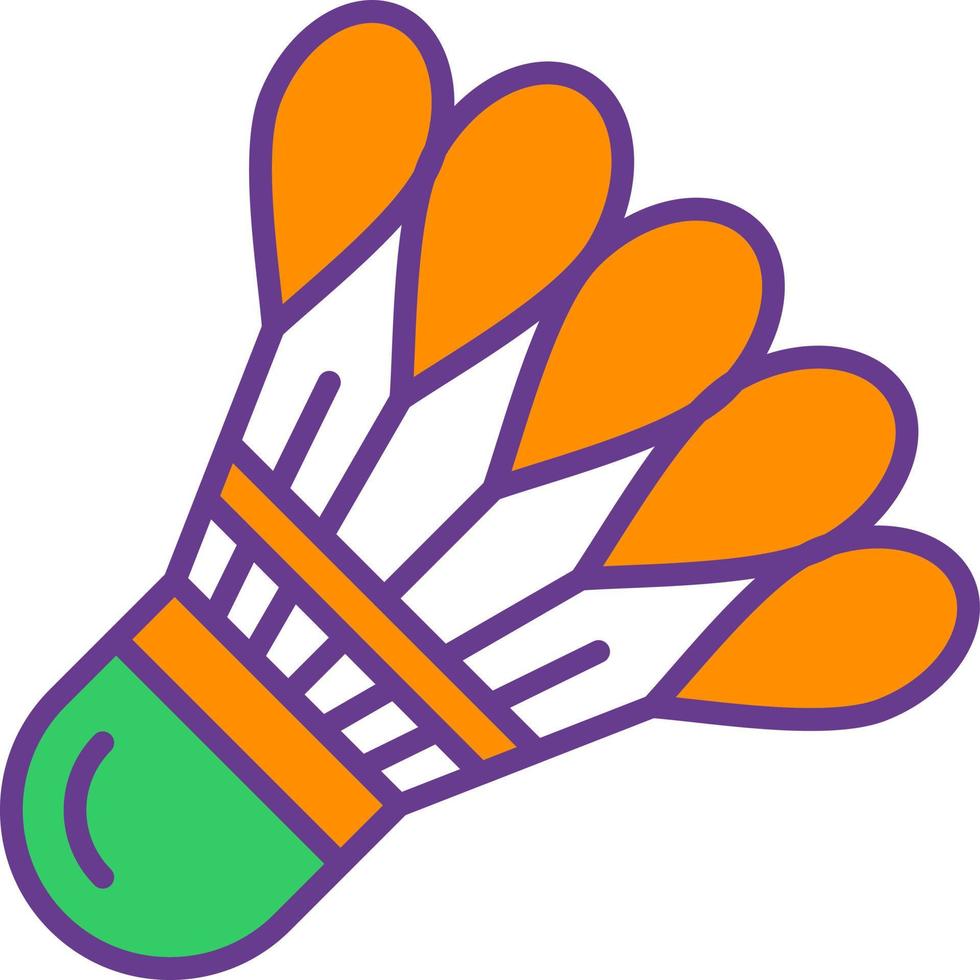 Shuttlecock Creative Icon Design vector