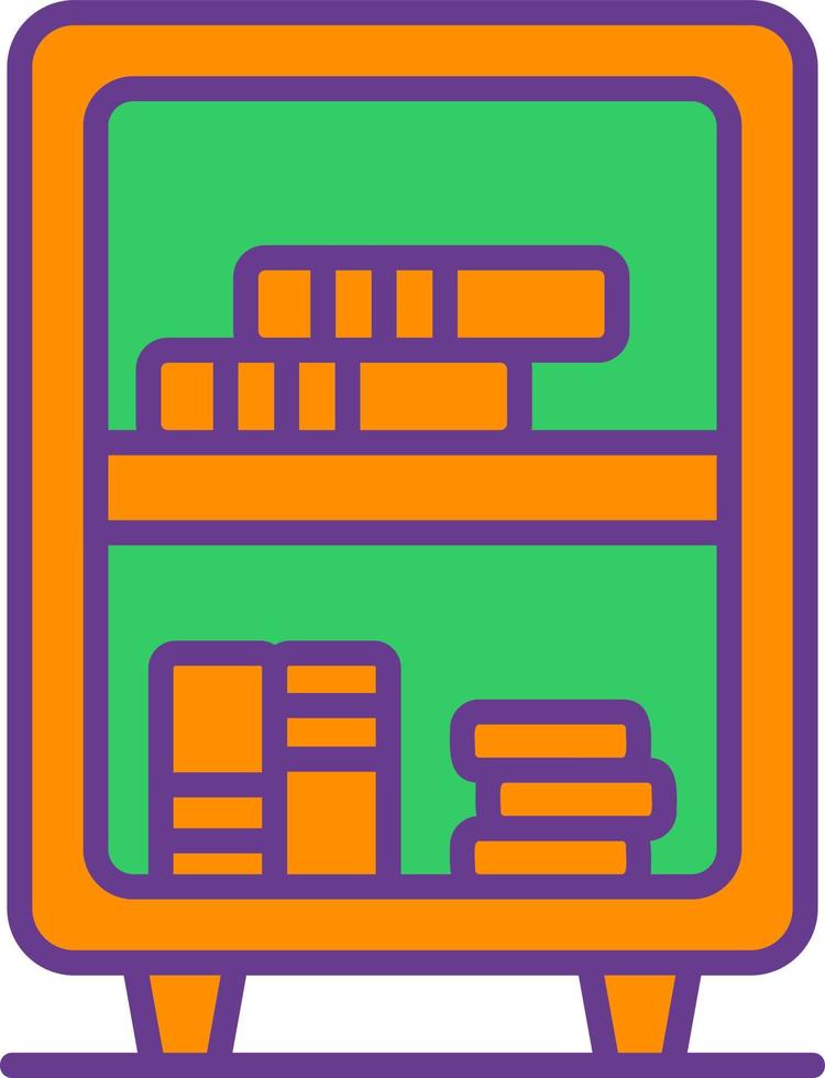 Bookshelf Creative Icon Design vector