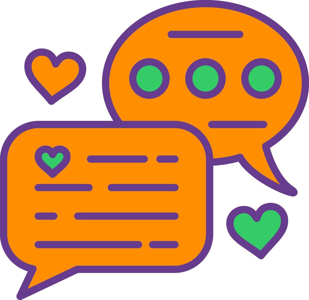 Love Chat Creative Icon Design vector