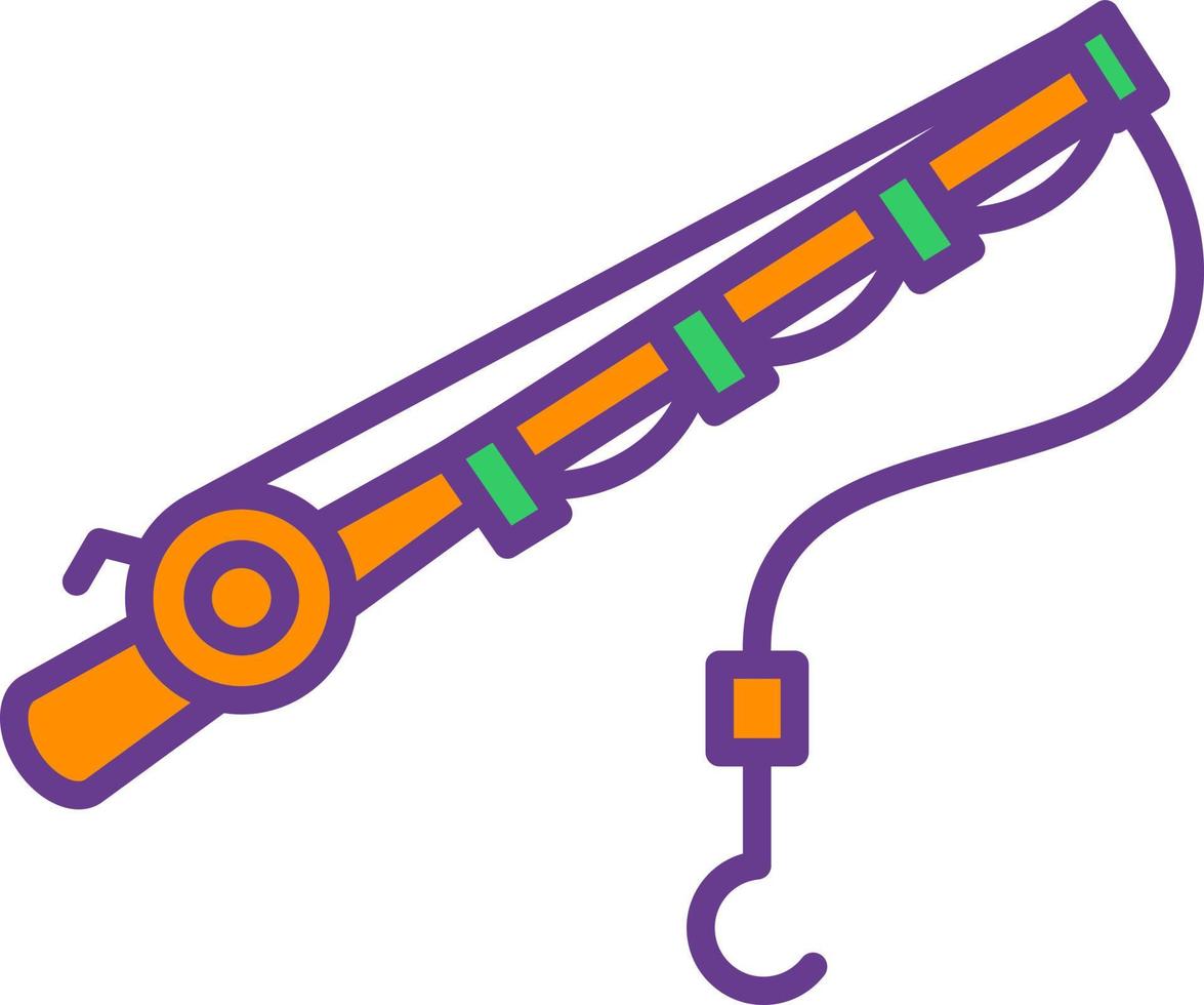 Fishing Rod Creative Icon Design vector