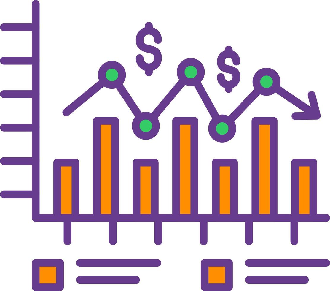 Bar Chart Creative Icon Design vector