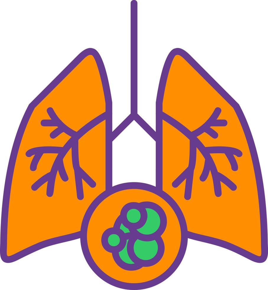 Lung Cancer Creative Icon Design vector