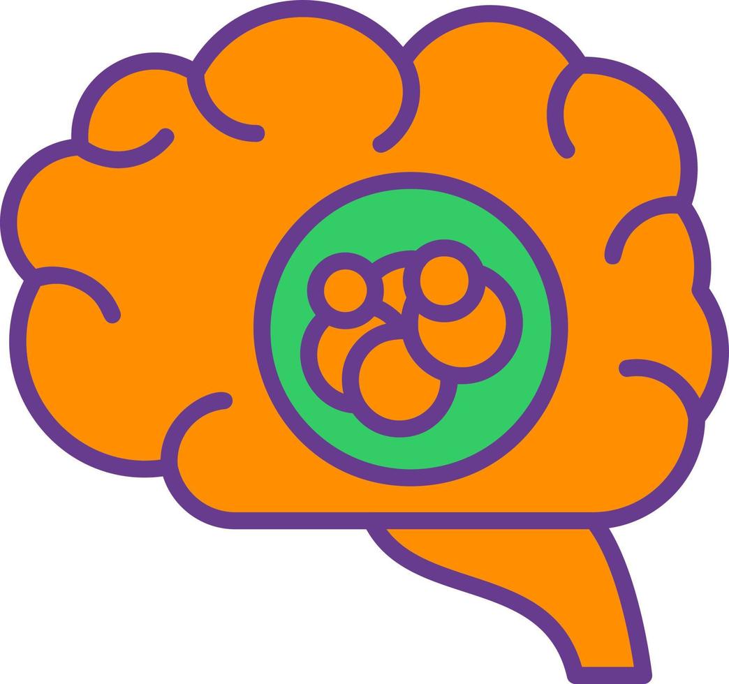 Brain Cancer Creative Icon Design vector