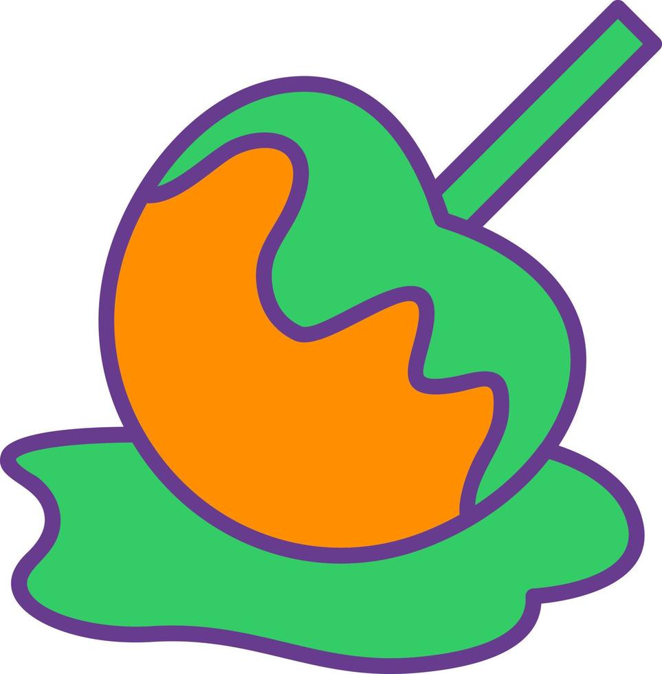 Caramel Apple Creative Icon Design vector