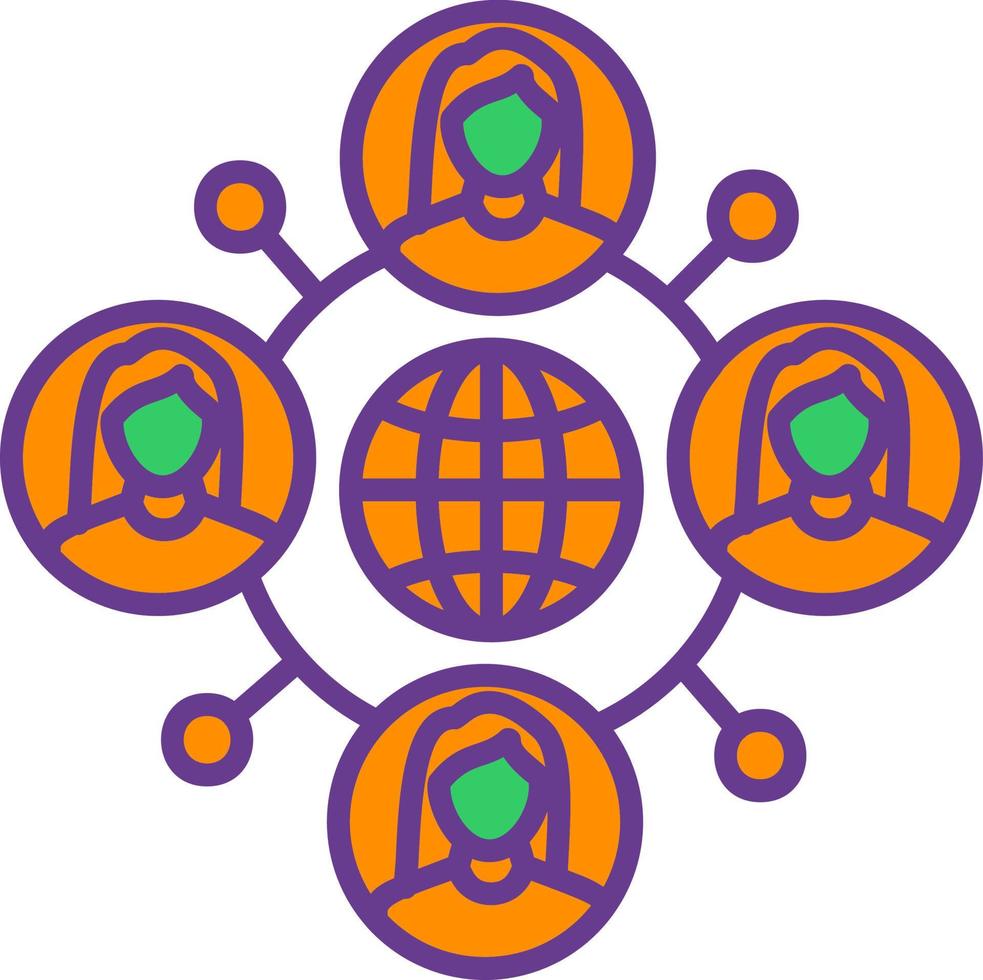 Global Network Creative Icon Design vector