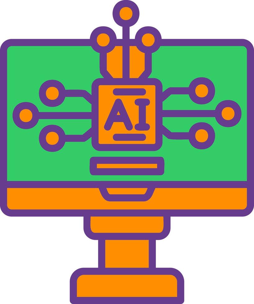 Artificial Intelligence Creative Icon Design vector