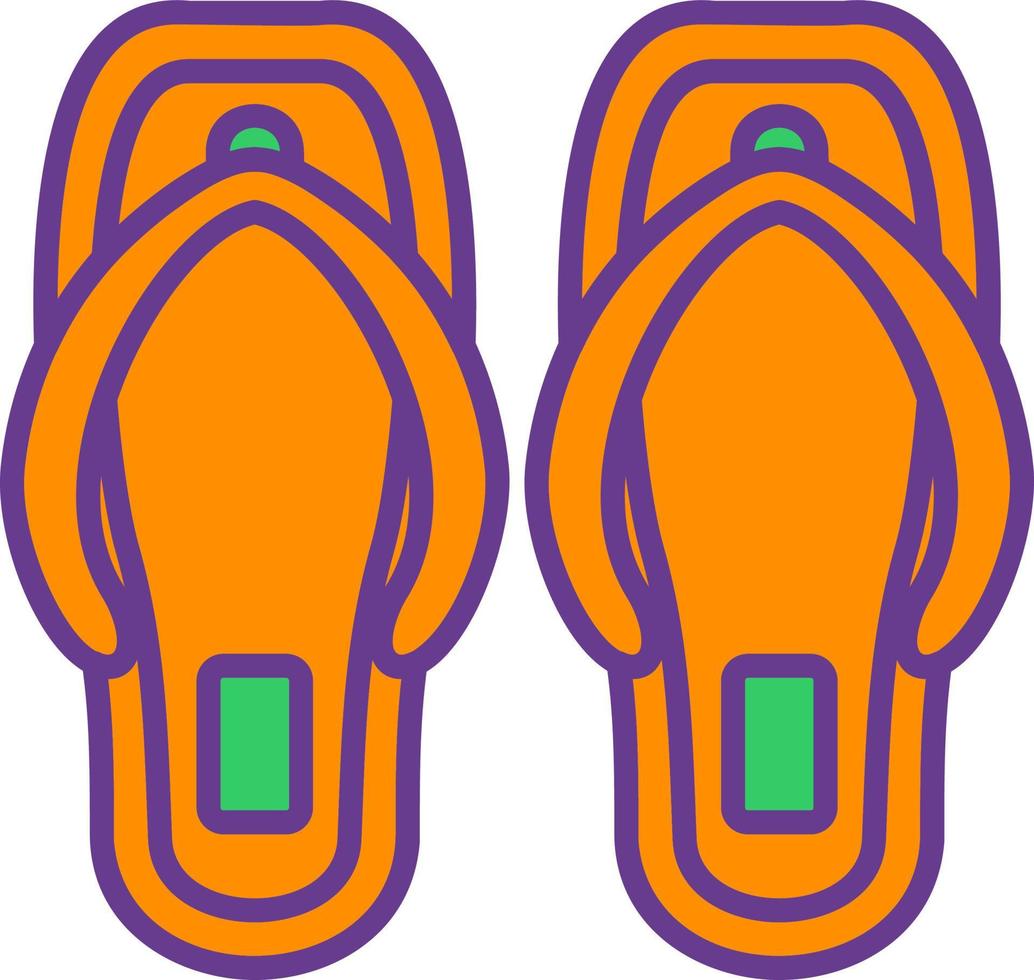 diseño de icono creativo de chanclas vector