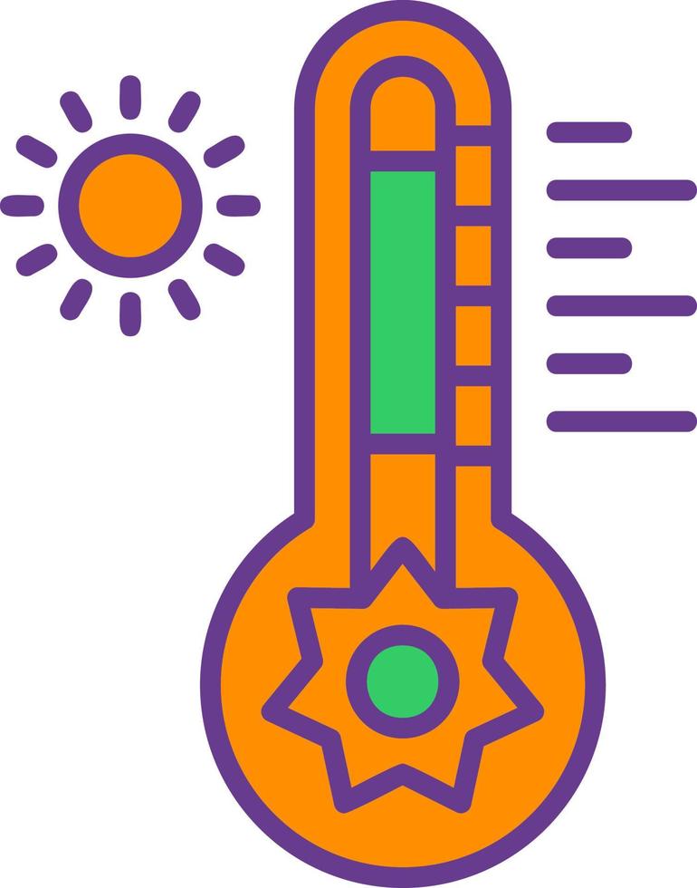 Hot Temperature Creative Icon Design vector