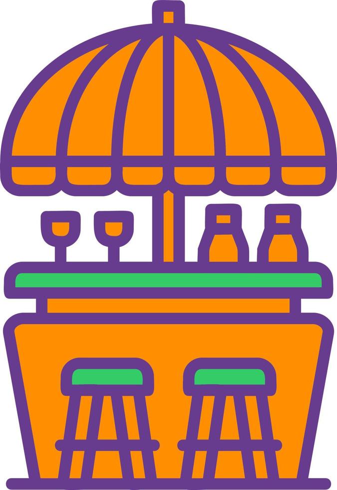 Beach Bar Creative Icon Design vector