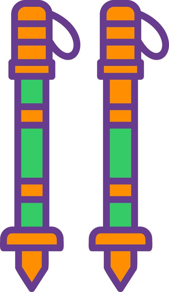 Ski Poles Creative Icon Design vector