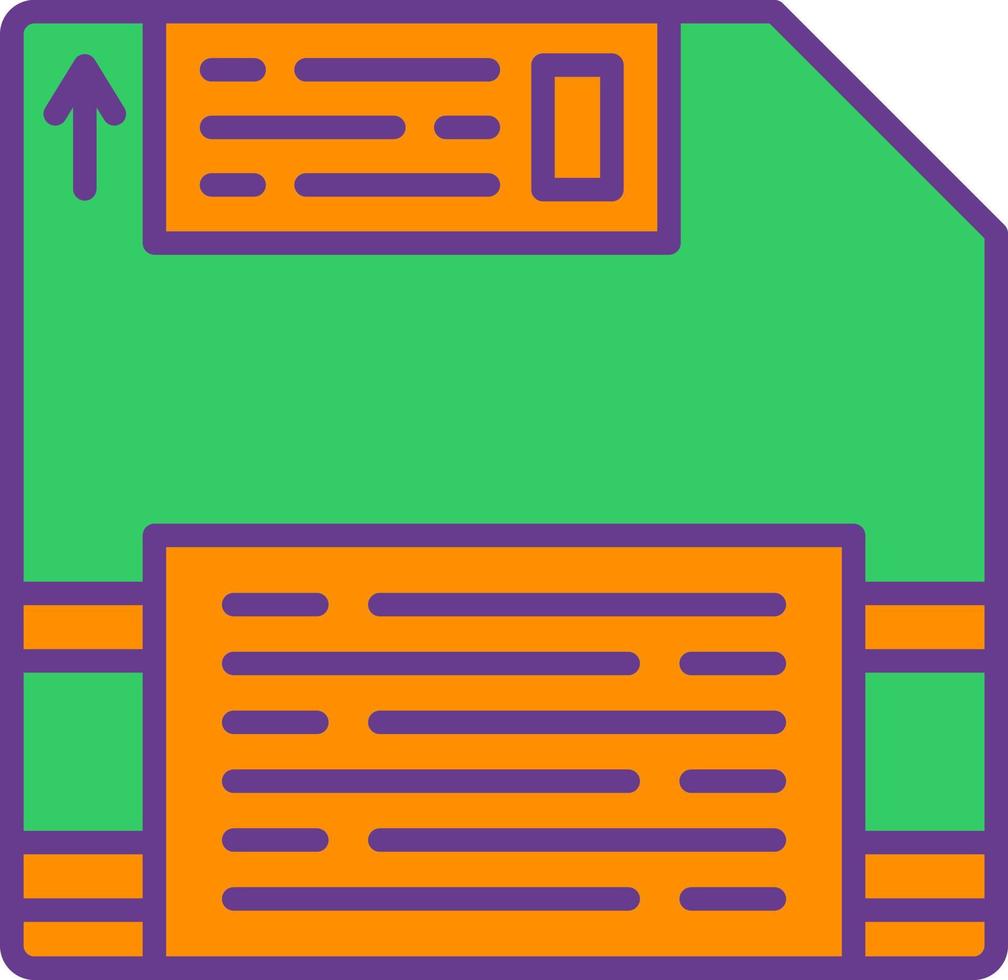 Floppy Disc Creative Icon Design vector