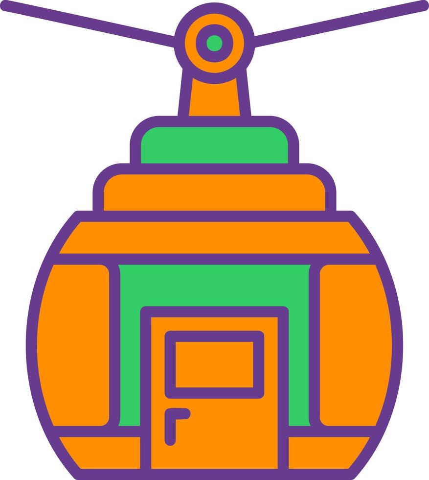 Cable Car Creative Icon Design vector