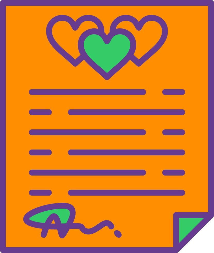 Wedding Contract Creative Icon Design vector