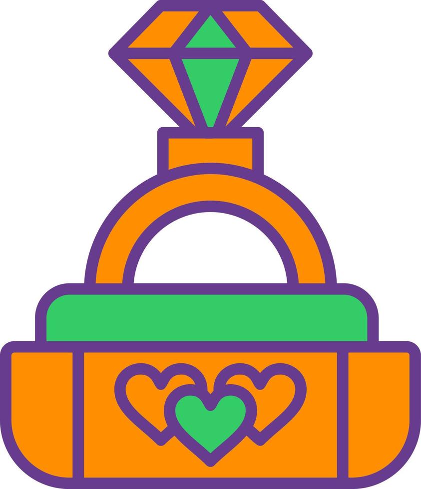 diseño de icono creativo de anillo de bodas vector