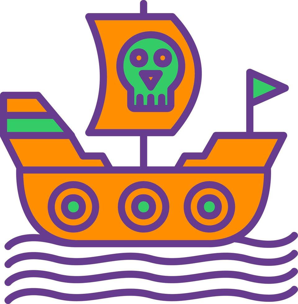 diseño de icono creativo de barco pirata vector