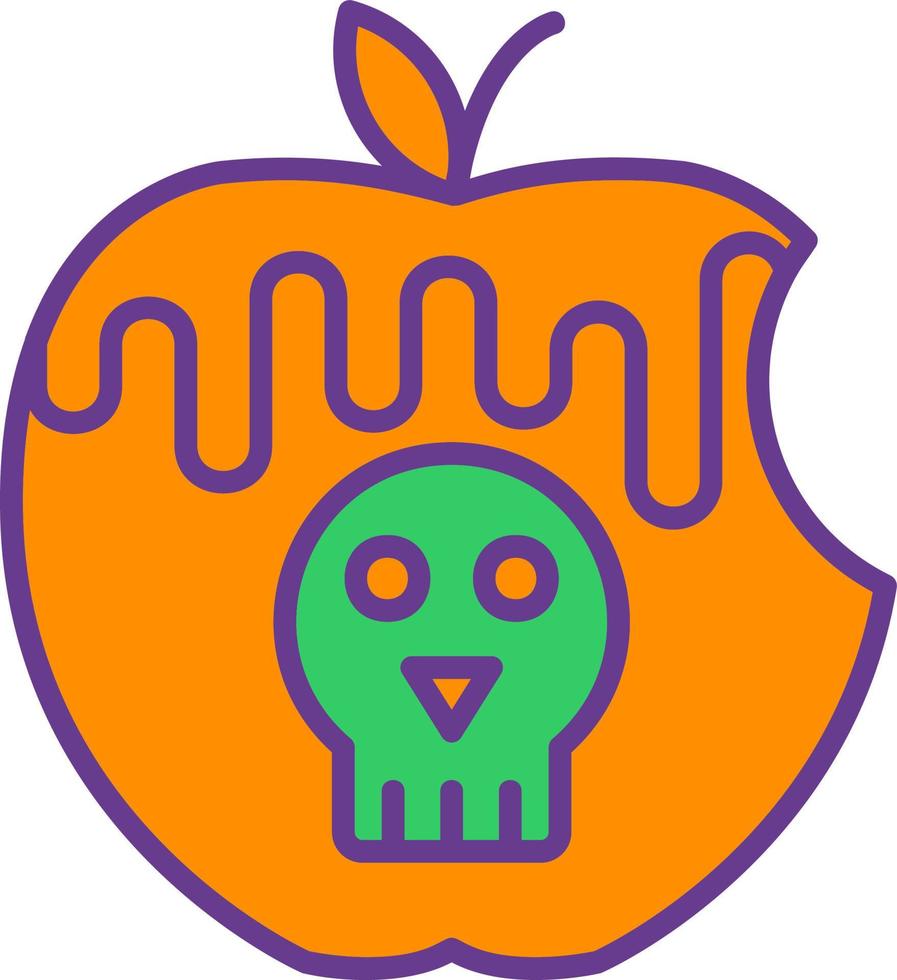 diseño de icono creativo de manzana envenenada vector