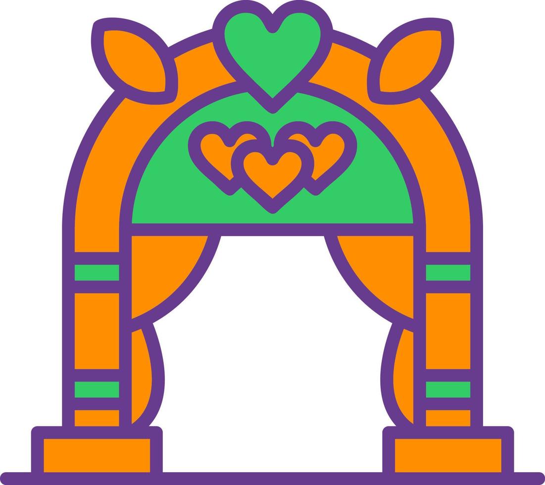 diseño de icono creativo de arco de boda vector