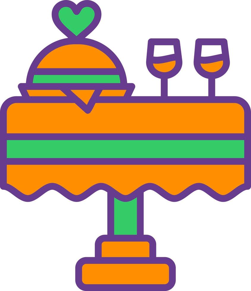 Wedding Dinner Creative Icon Design vector
