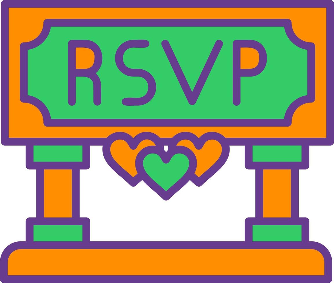 Rsvp Creative Icon Design vector