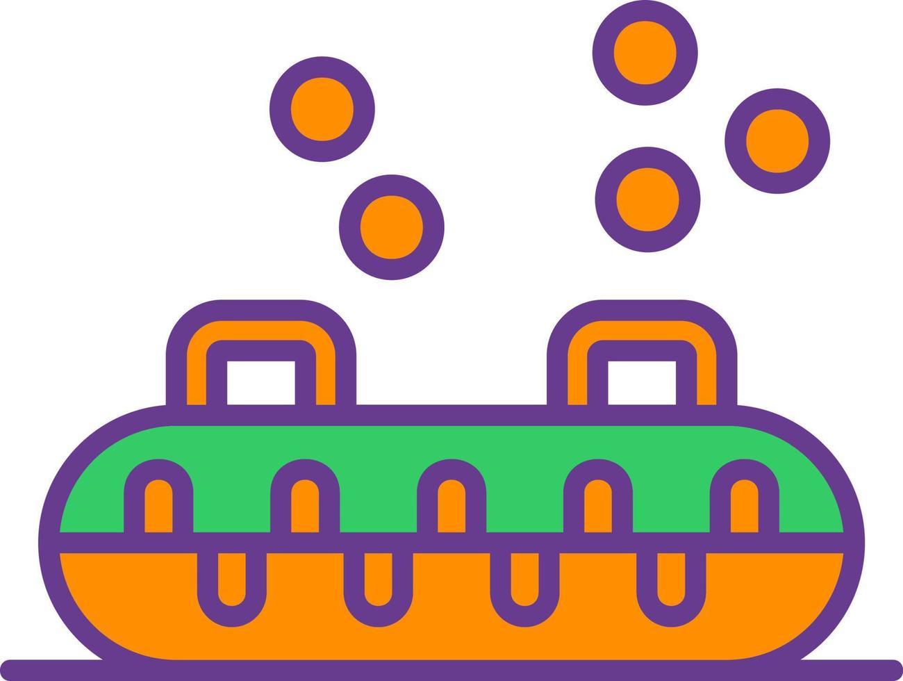 Inflatable Sled Creative Icon Design vector
