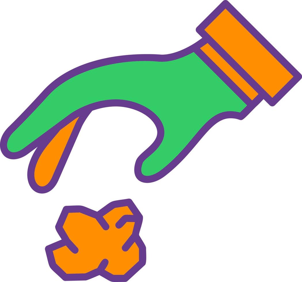 Throwing Trash Creative Icon Design vector