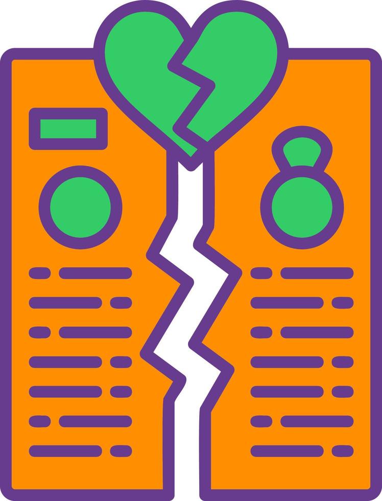 Divorce Creative Icon Design vector