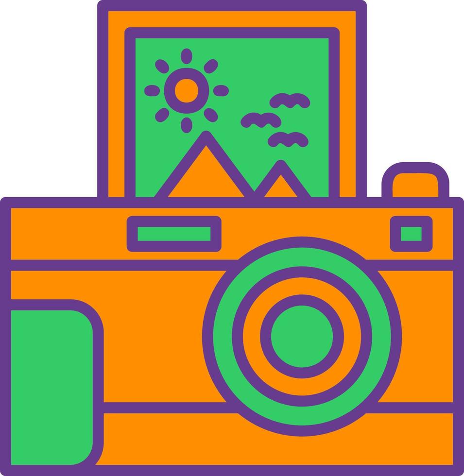 Instant Camera Creative Icon Design vector