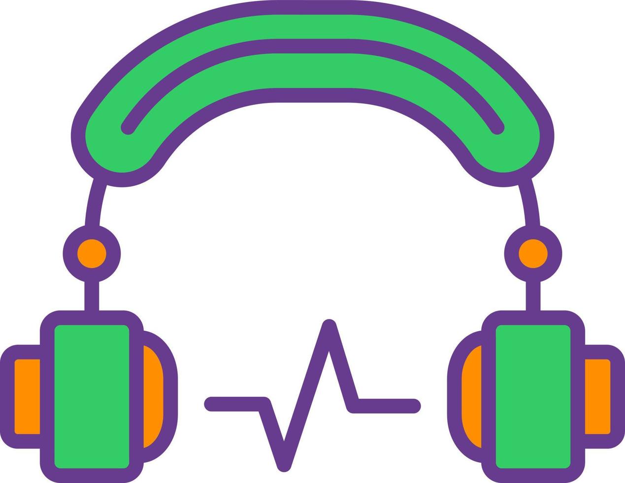 Headphone Creative Icon Design vector