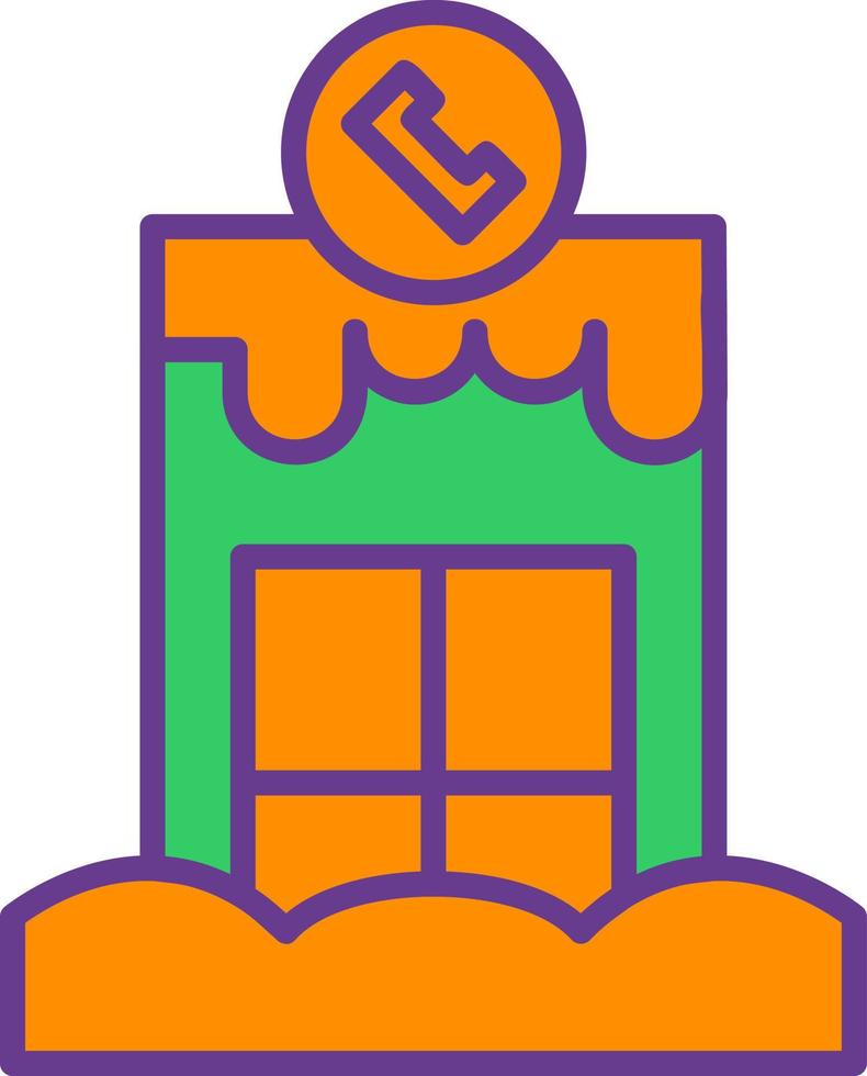 Phone Booth Creative Icon Design vector