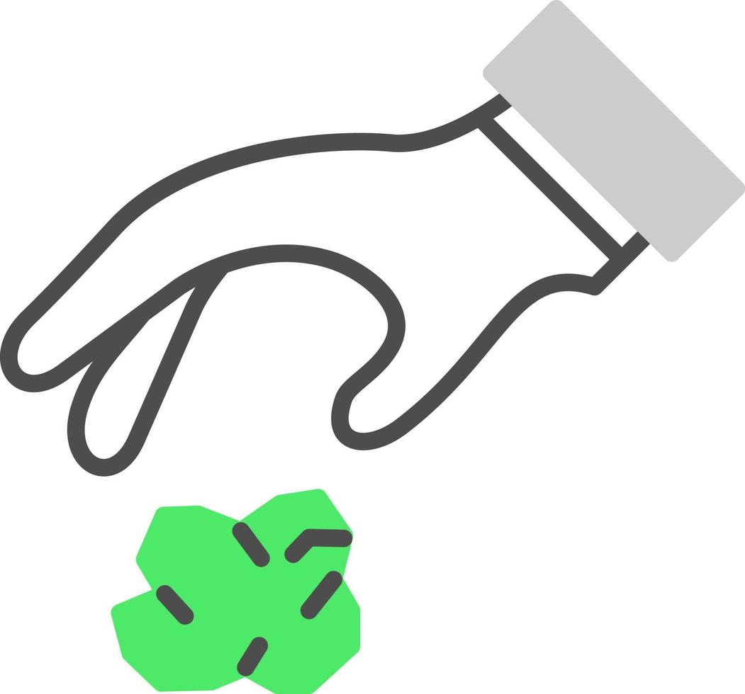 Throwing Trash Creative Icon Design vector
