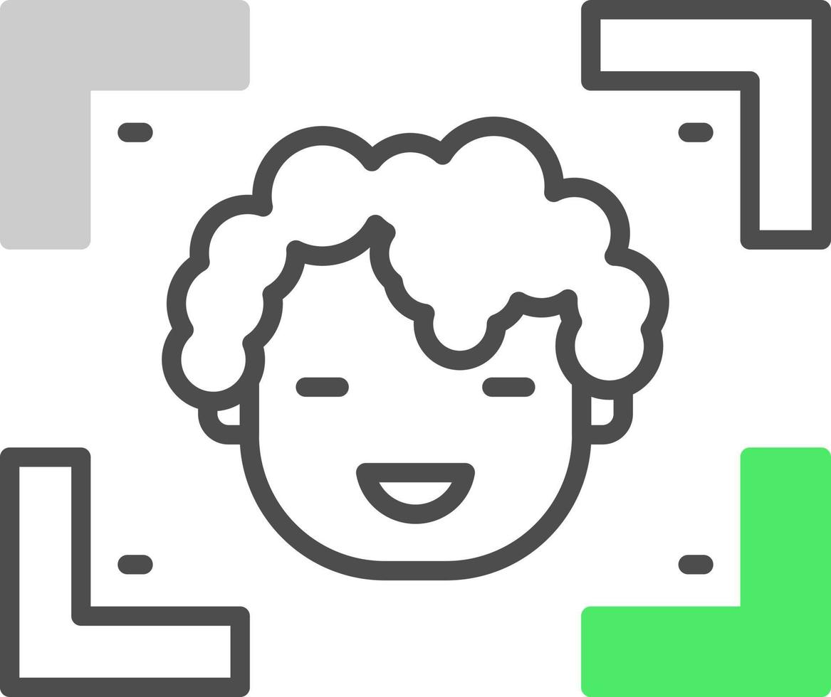 Face Detection Creative Icon Design vector