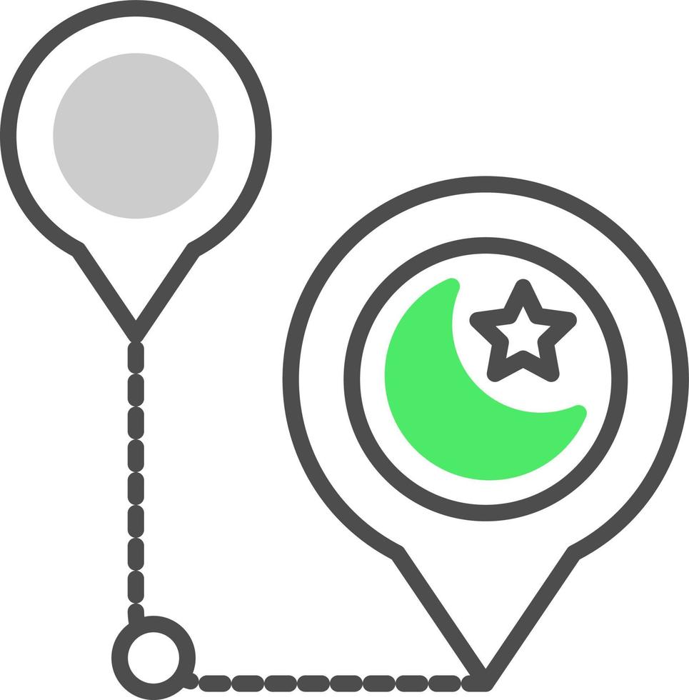 Pilgrimage Creative Icon Design vector