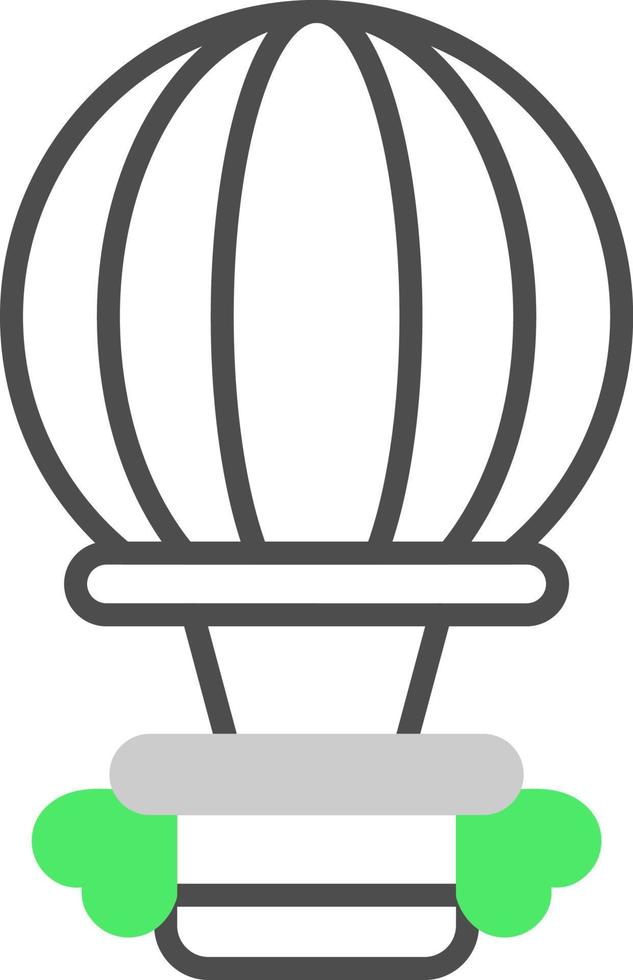 Hot Air Balloon Creative Icon Design vector