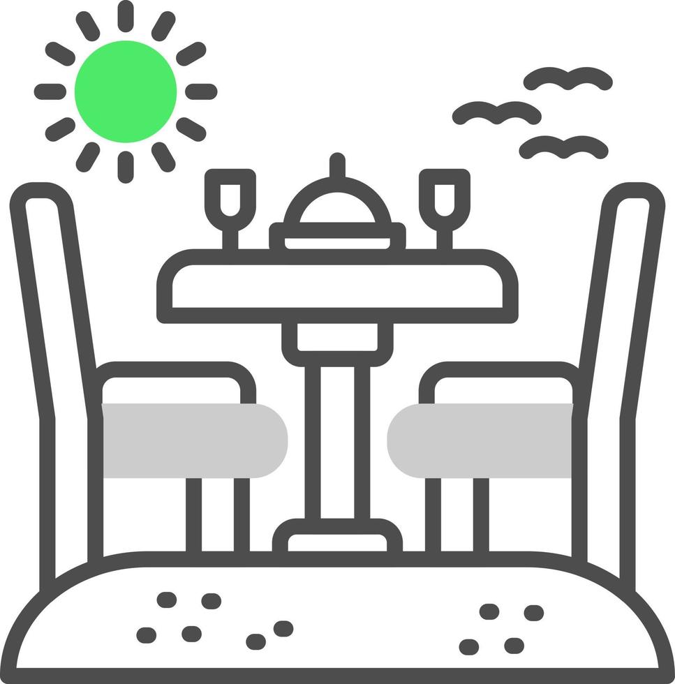 diseño de icono creativo de mesa de comedor vector