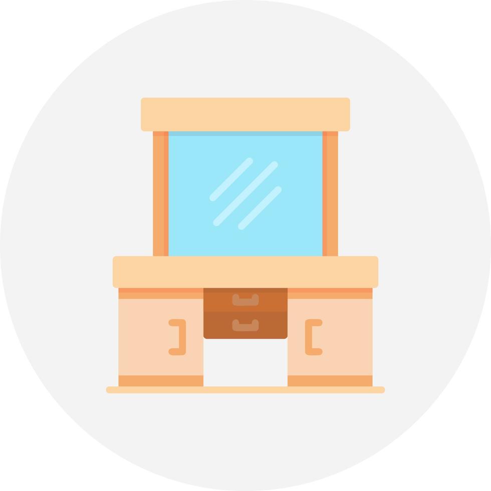 Dressing Table Creative Icon Design vector